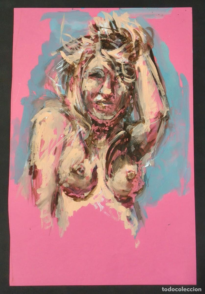 Arte: Jorge Bascones &bull; Desnudo femenino III &bull; T&eacute;cnica mixta sobre cartulina &bull; 33x50 cm &bull; Obra original