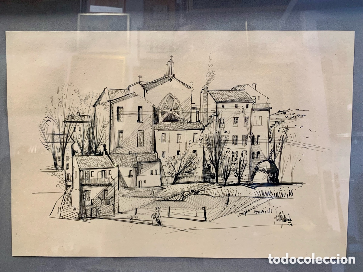Arte: Francesc Tod&oacute; Garcia 1922-2016, plumilla de 1953, 39x26 obra y 53x40 con marco