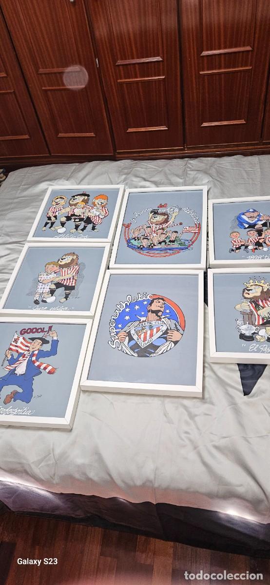Arte: Colecci&oacute;n Completa 7 L&aacute;minas Athletic Club + Carpeta Original &mdash; K-To&ntilde;o Frade &mdash; Enmarcadas