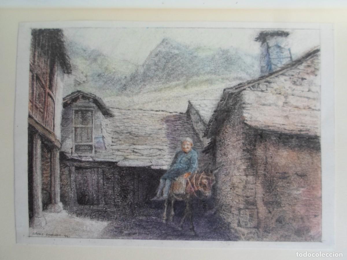Arte: Luis G&oacute;mez Domingo (Teruel 1946) dibujo16x22 en papel de 17x24cms, firmado mano1994. En perfecto est