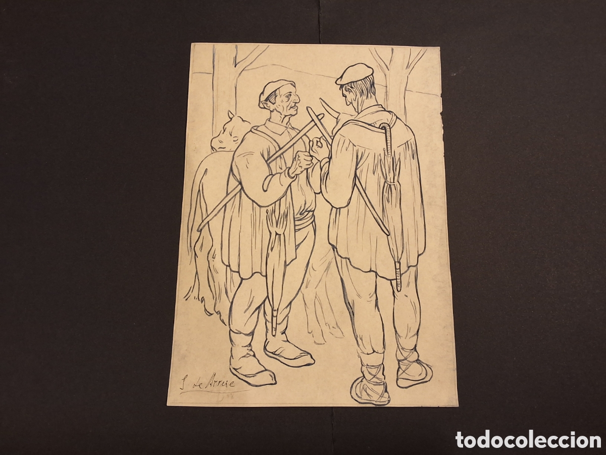 Arte: Jose de arrue. Tipos vascos.