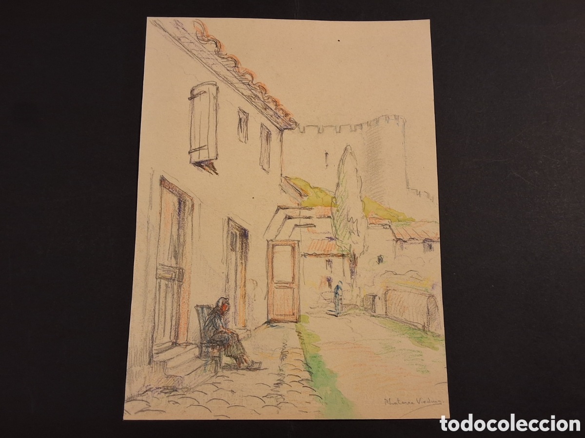 Kunst: Rafael Latorre Viedma. Rinc&oacute;n de un pueblo.