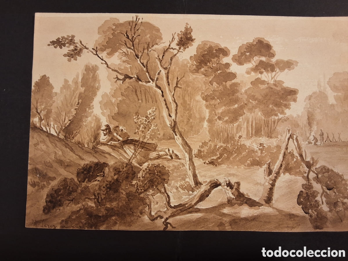 Kunst: Mariano P&eacute;rez de Castro. Vigilando el campamento.