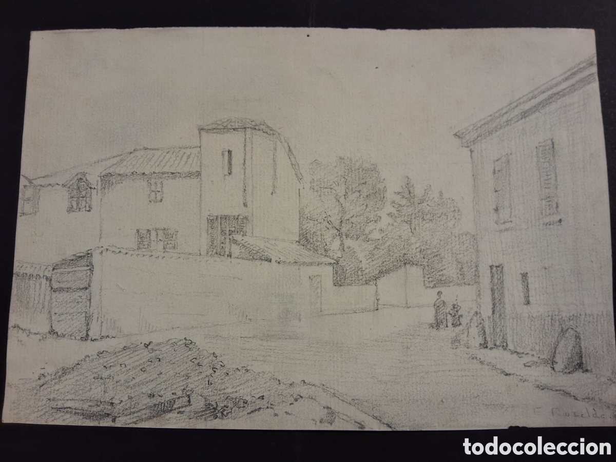 Arte: Eduardo Roselde. Calle de un pueblo.
