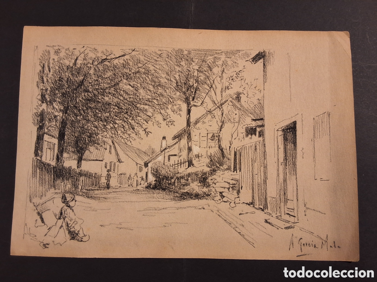 Arte: Antonio Garc&iacute;a Malo. Calle de un pueblo.