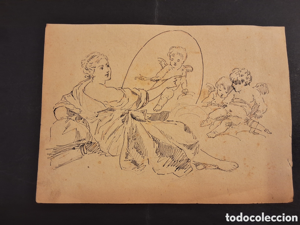 Arte: Anonimo. Escena rom&aacute;ntica,.