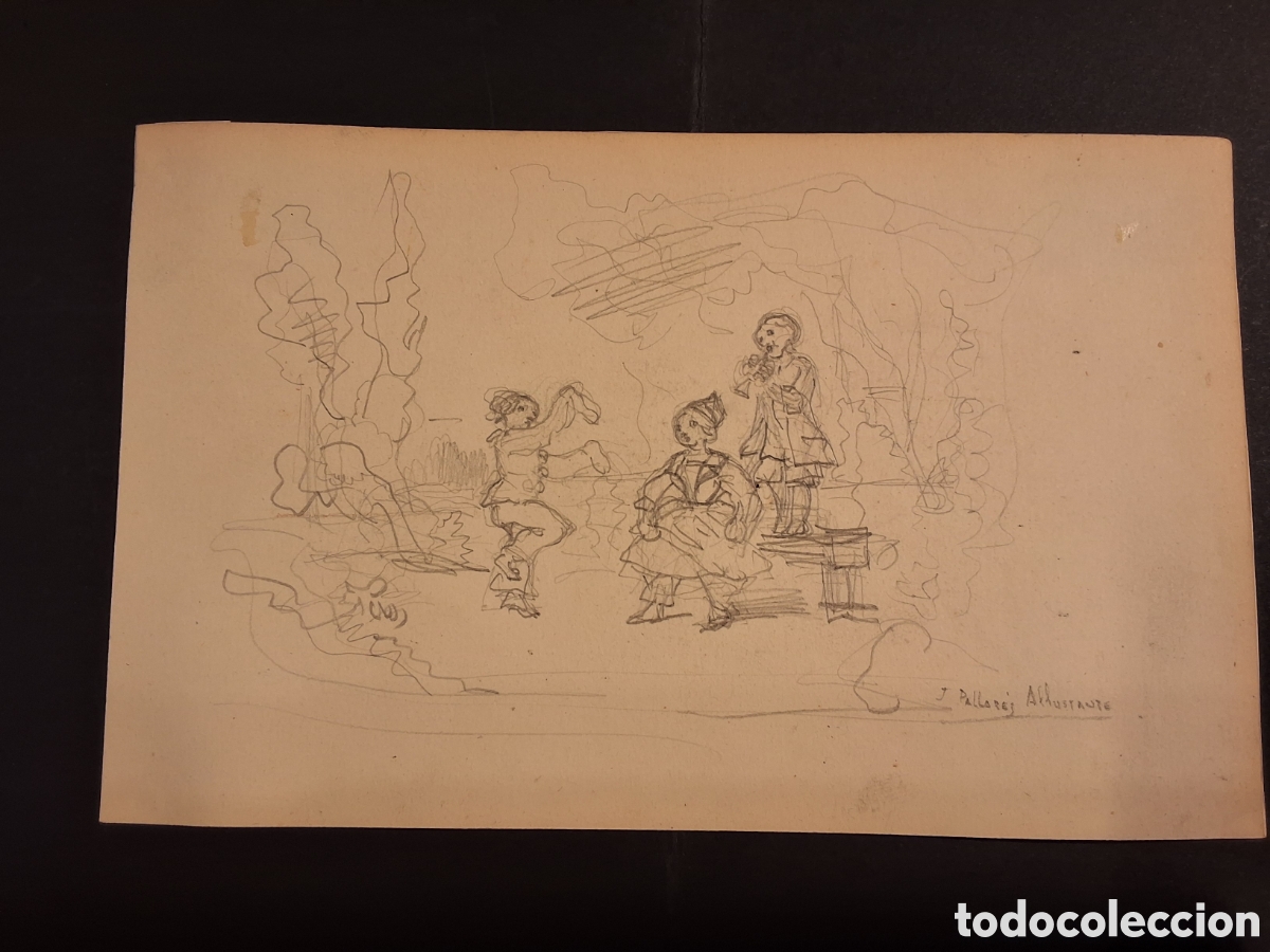 Arte: Joaquin Pallares. Escena con ni&ntilde;os.