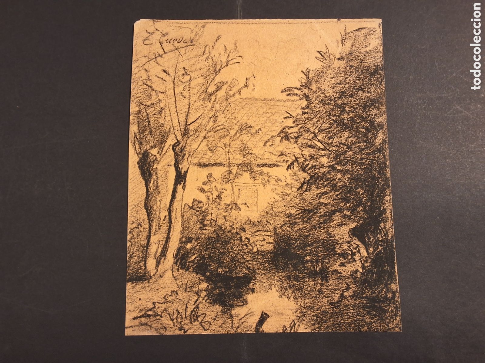 Arte: Telesforo Cuevas. El jard&iacute;n de la casona.