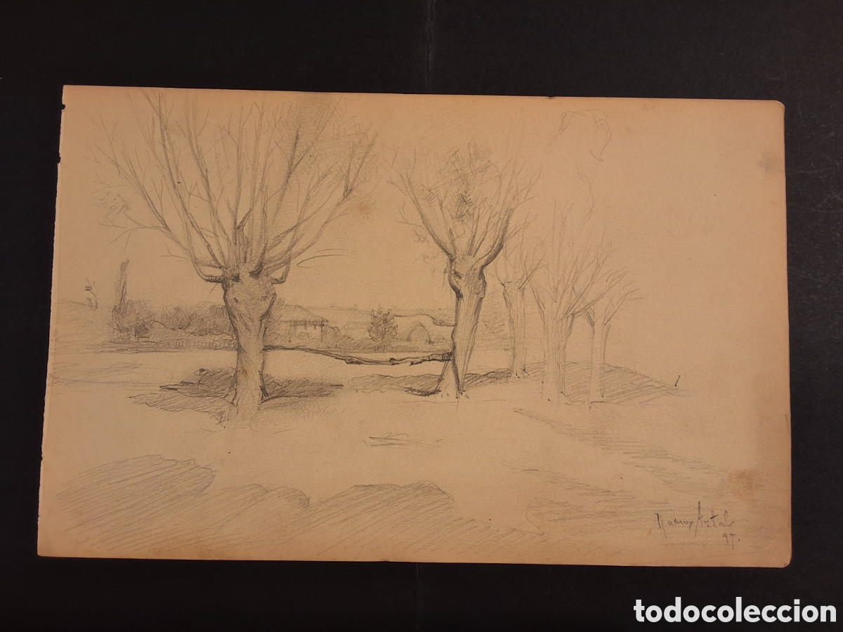 Arte: Manuel Ramos Artal. Paisaje y casas.