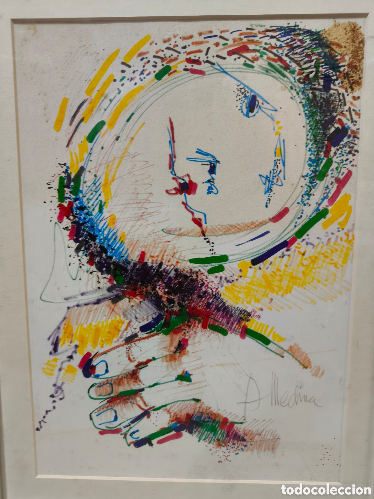 Arte: &Aacute;ngel Medina Guti&eacute;rrez &ndash; Figura, litograf&iacute;a intervenida a mano