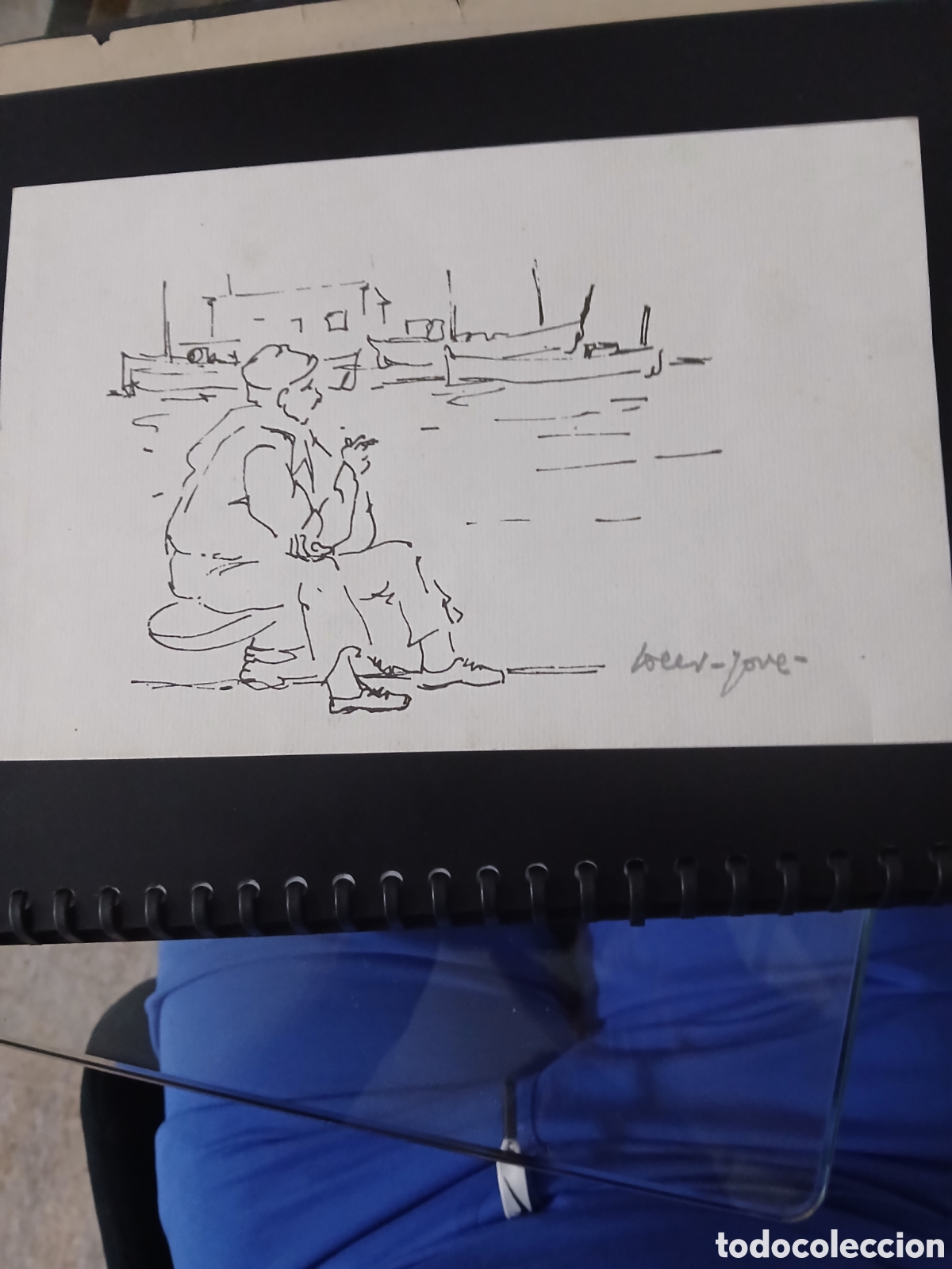 Arte: Dibujo firmado y sello