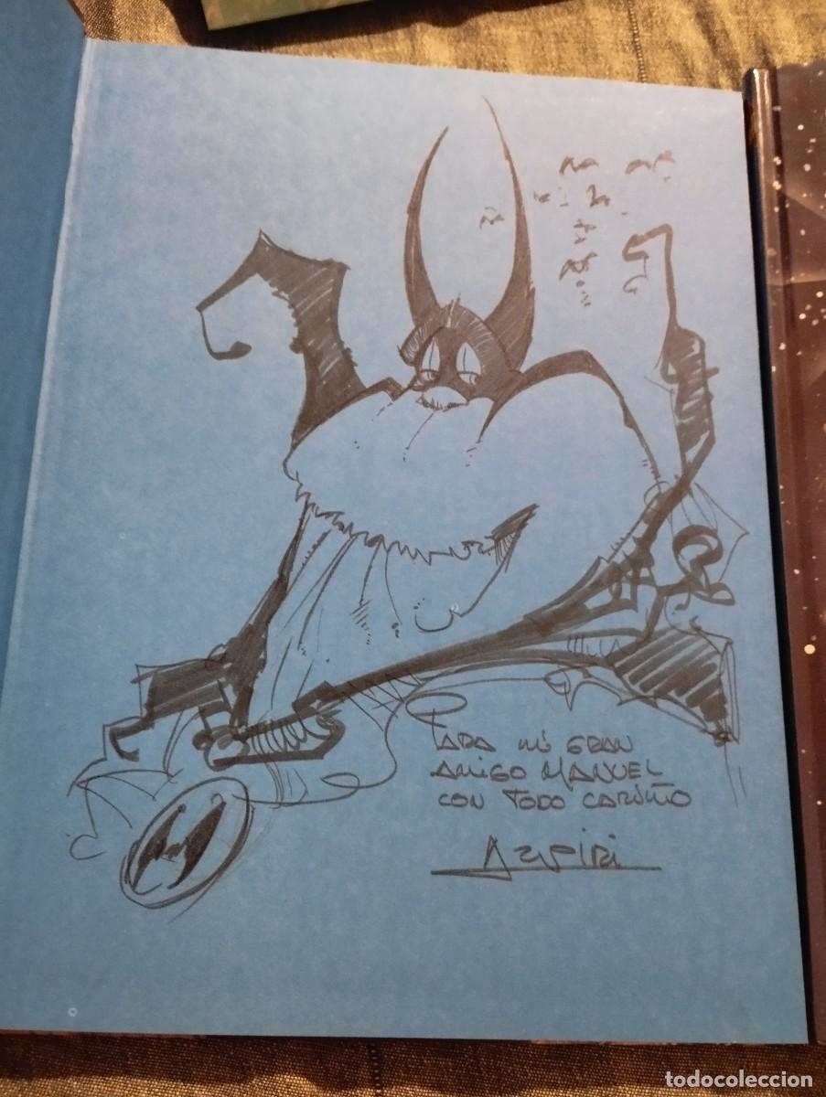 Arte: ORIGINAL ALFONSO AZPIRI DIBUJO DEDICATORIA Y FIRMA EN MOT INTEGRAL DOS TOMOS