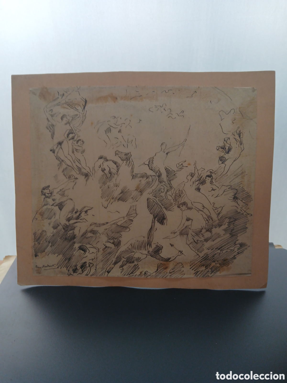 Arte: Dibujo antiguo.firmado sin identificar