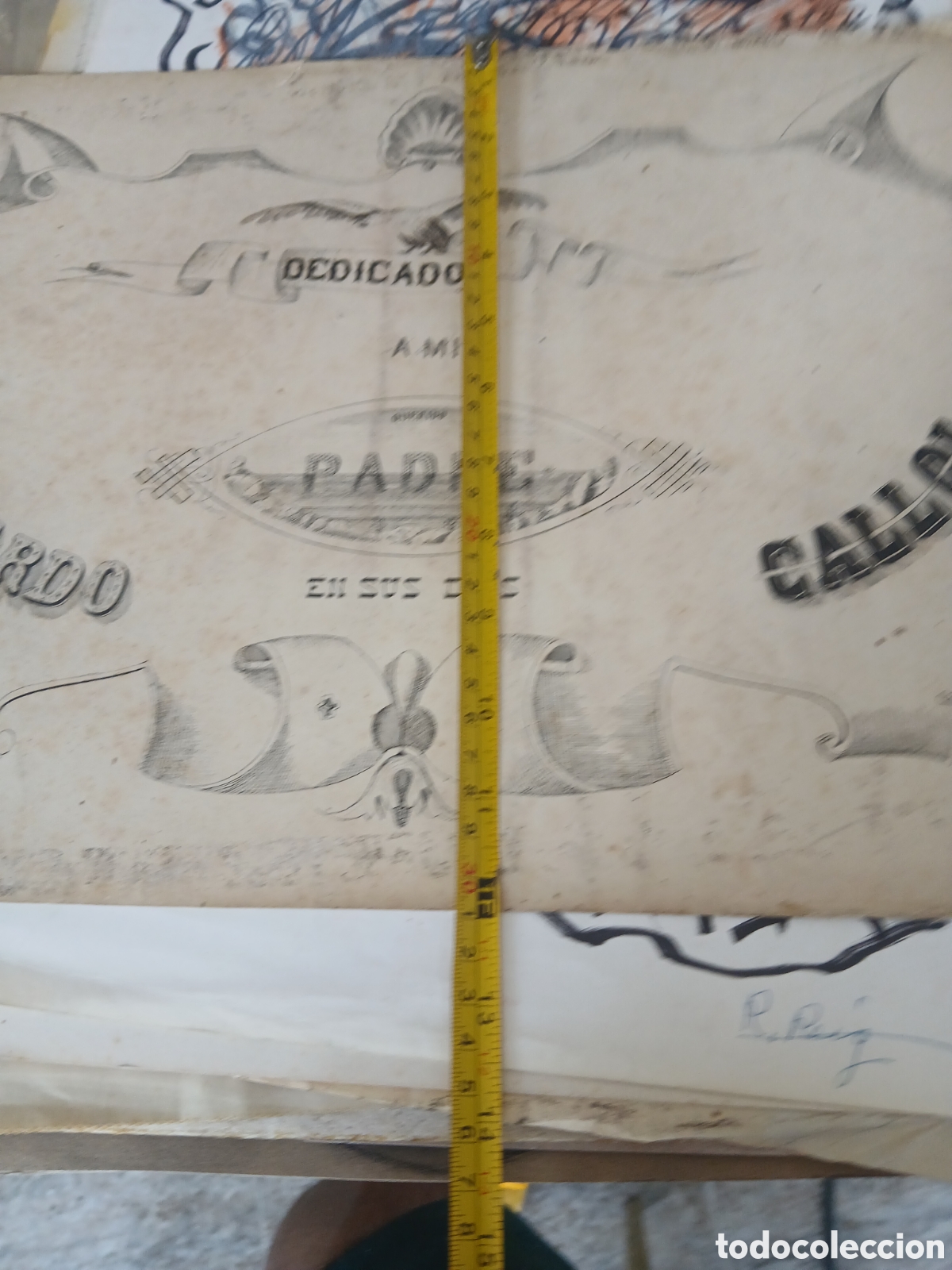 Arte: Dibujo antiguo plumilla - Foto 3