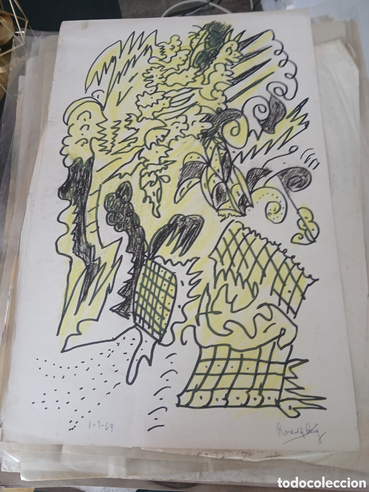 Arte: Dibujo firmado sin identificar