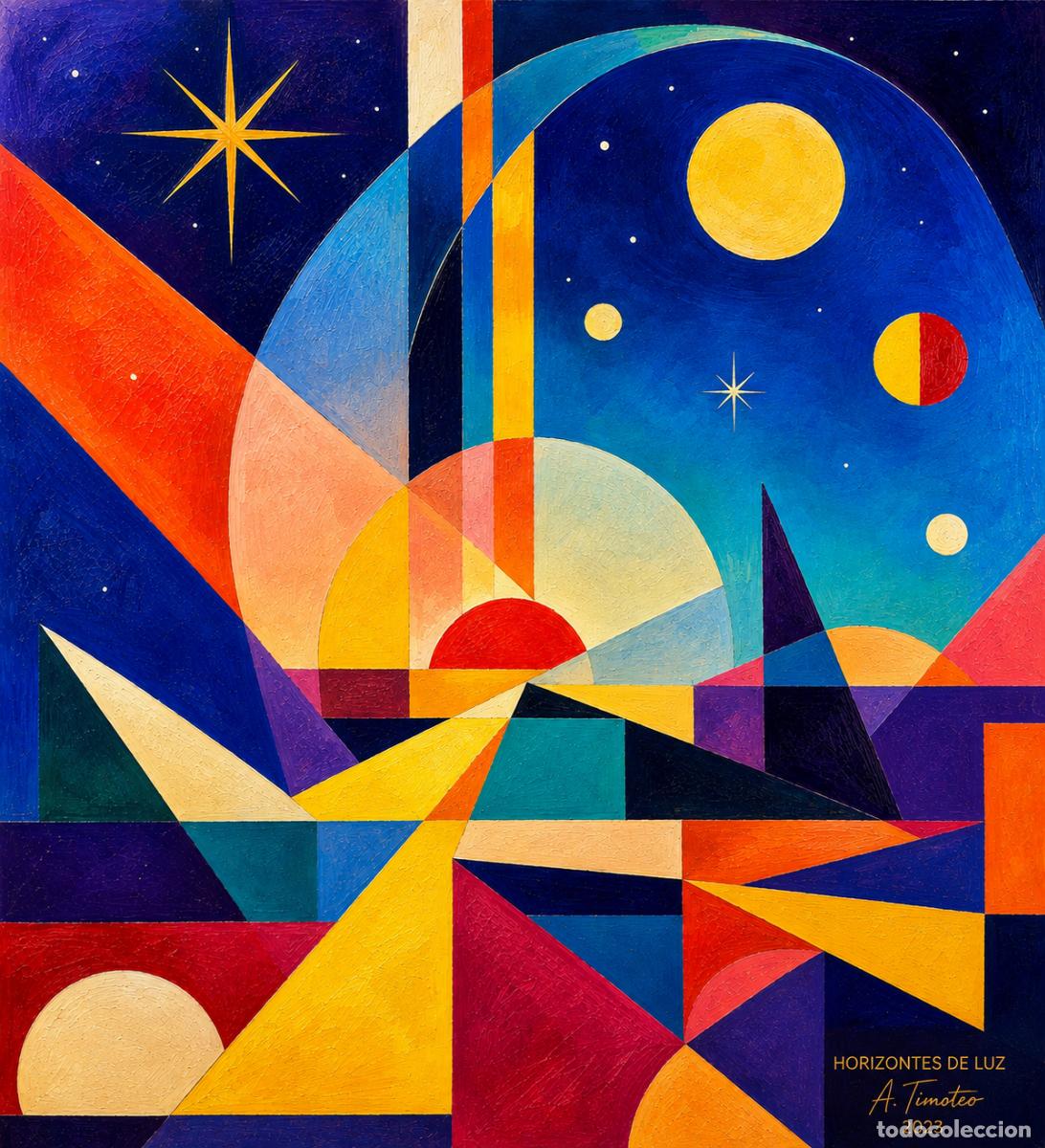 Arte: T&eacute;cnica mixta sobre papel.Firmado y creado en su estilo de ACUARELA GEOM&Eacute;TRICA POR.-A.Timoteo.-