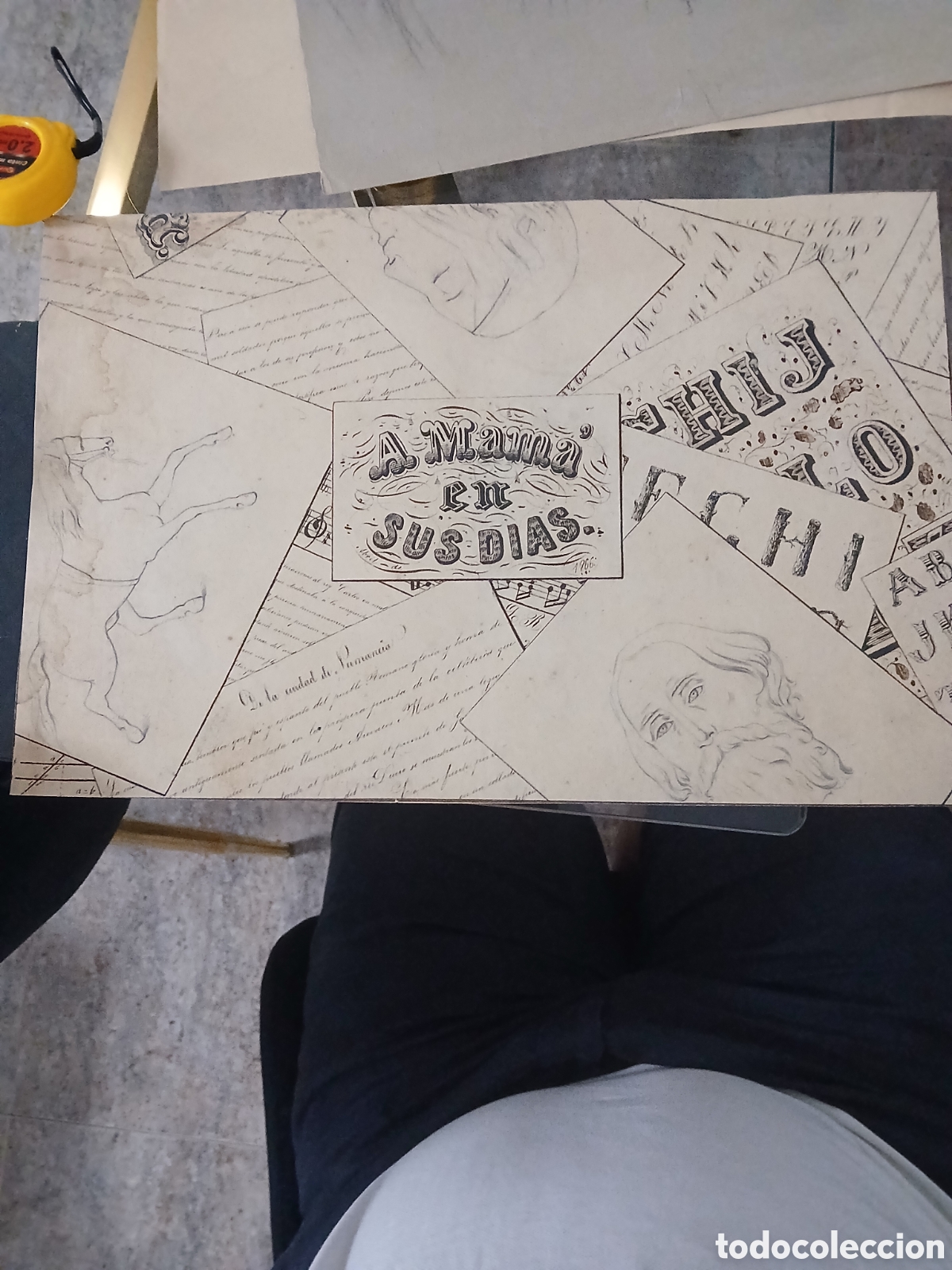 Arte: Dibujo antiguo firmado sin identificar