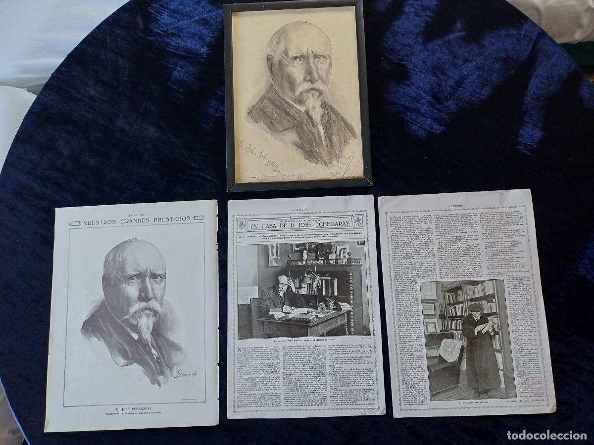 Arte: Jos&eacute; Berenguer &ndash; Retrato de Jos&eacute; Echegaray (Nobel 1904) + Revista 1914