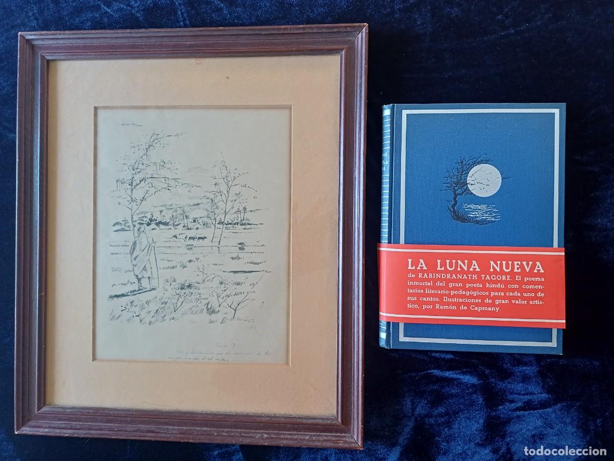 Arte: Ramon de Capmany - Ilustraci&oacute;n Original para La Luna Nueva de Tagore (Premio Nobel 1913)
