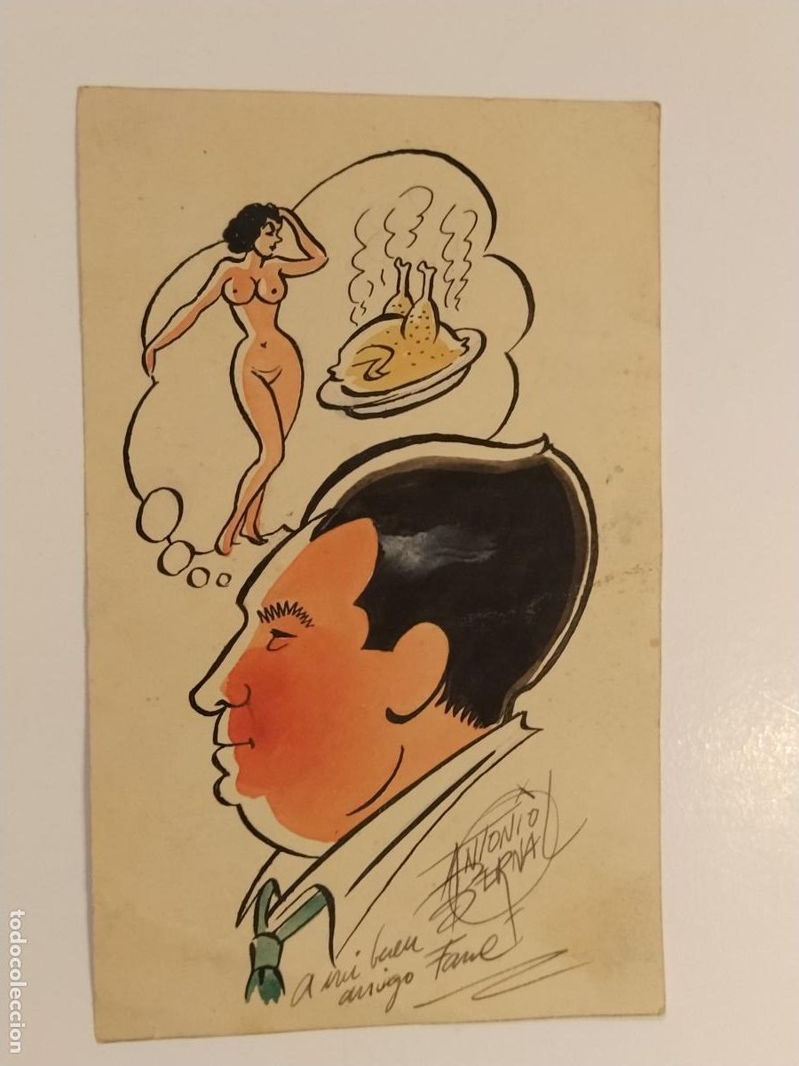 Arte: ANTONIO BERNAL - DIBUJO ORIGINAL A MANO -VER FOTOS-(K-16.056)