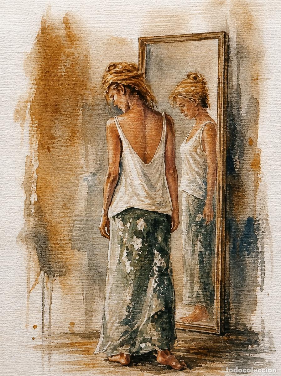 Arte: T&eacute;cnica en Acuarela SEPIA sobre papel formato 42 x 30 cm..Firmado y creado por -A.Timoteo.-