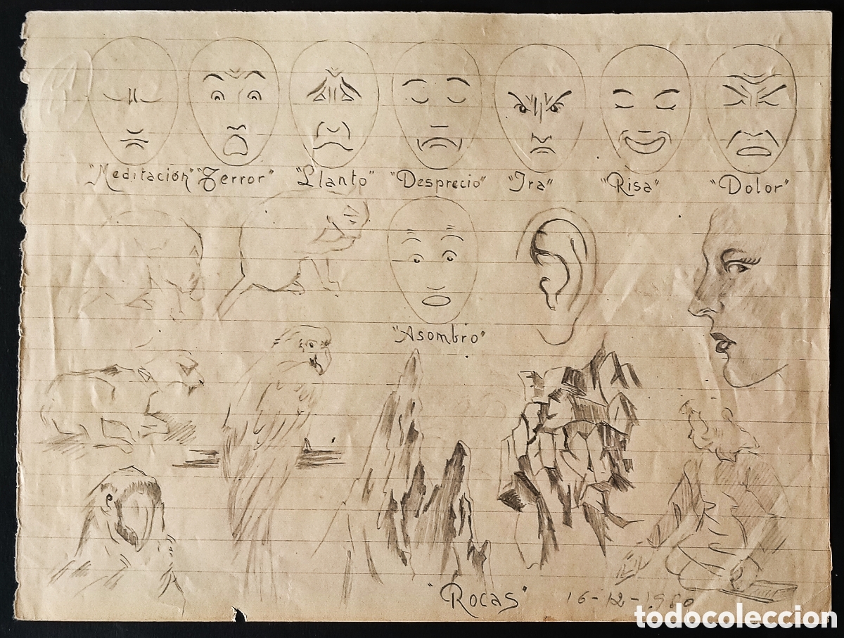Arte: DIBUJO a L&Aacute;PIZ / * ESTUDIOS VARIOS *. AUT.: HUMBERTO PUEYO VILLANUEVA. Zaragoza. 1950
