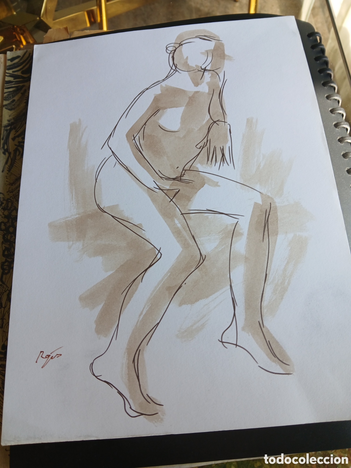 Arte: Dibujo aguda original firnado