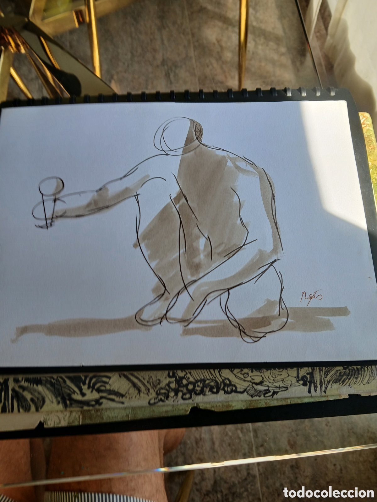 Arte: Dibujo aguda original firmado