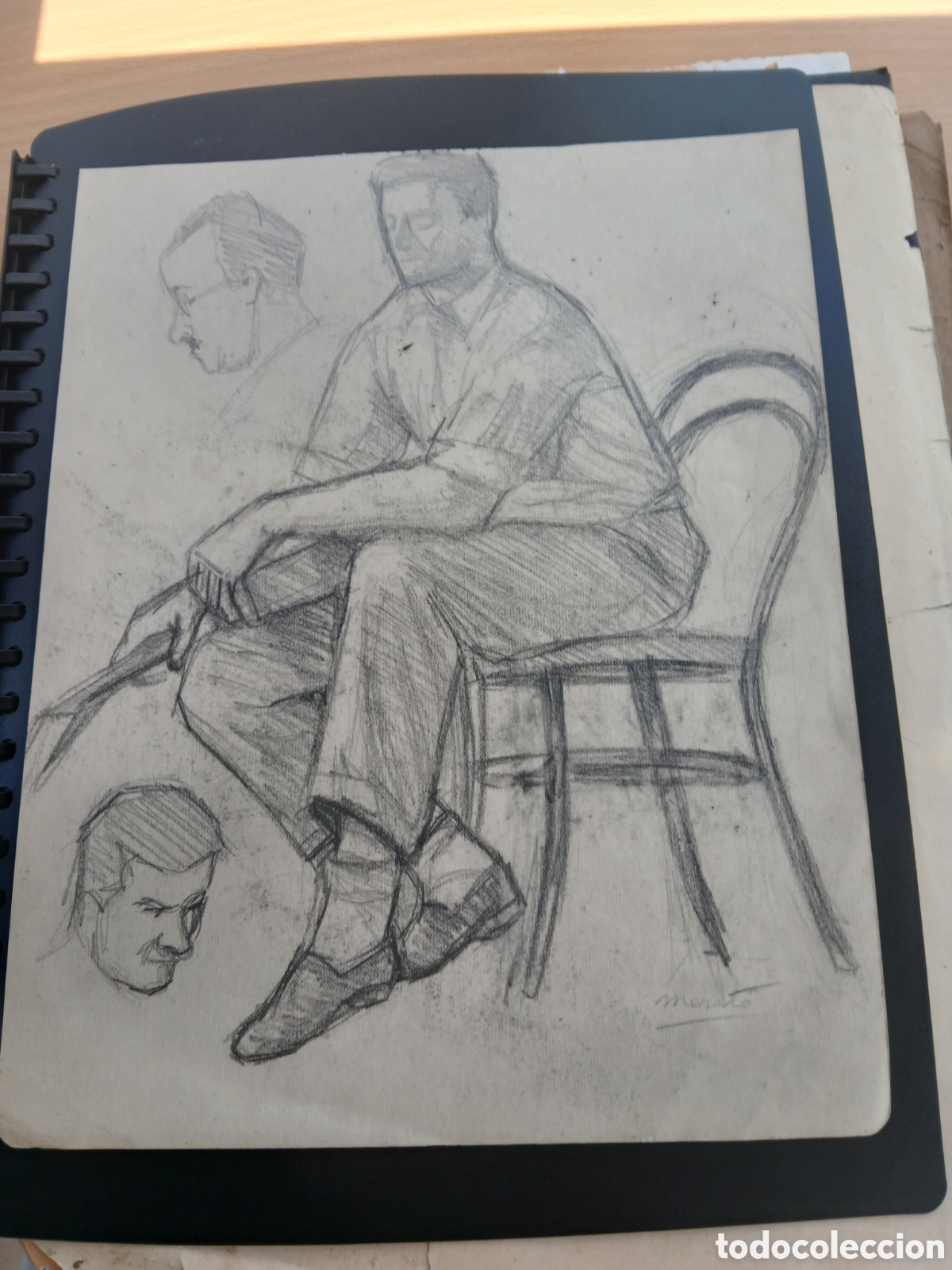 Arte: Dibujo firmado morato pintado por las dos partes