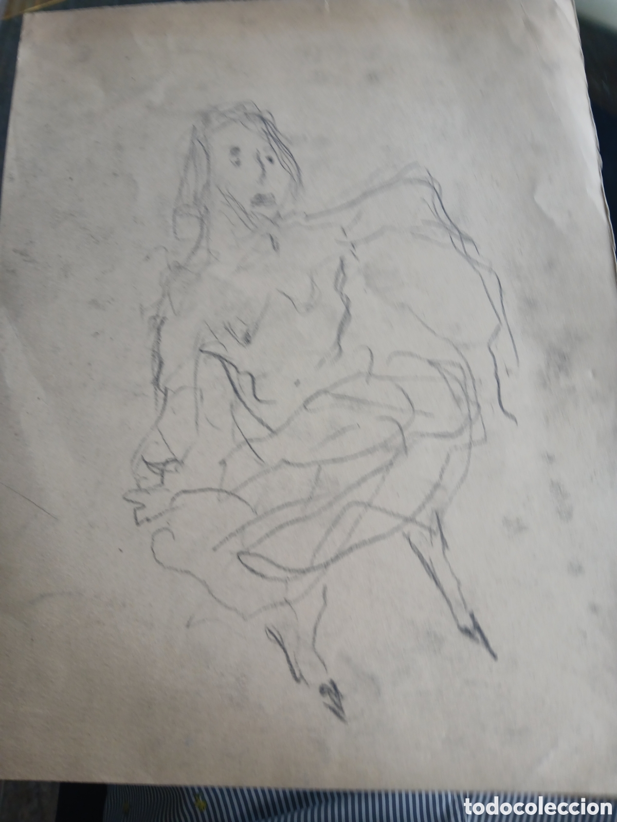 Arte: Dibujo sin firma pintado por los dos lados