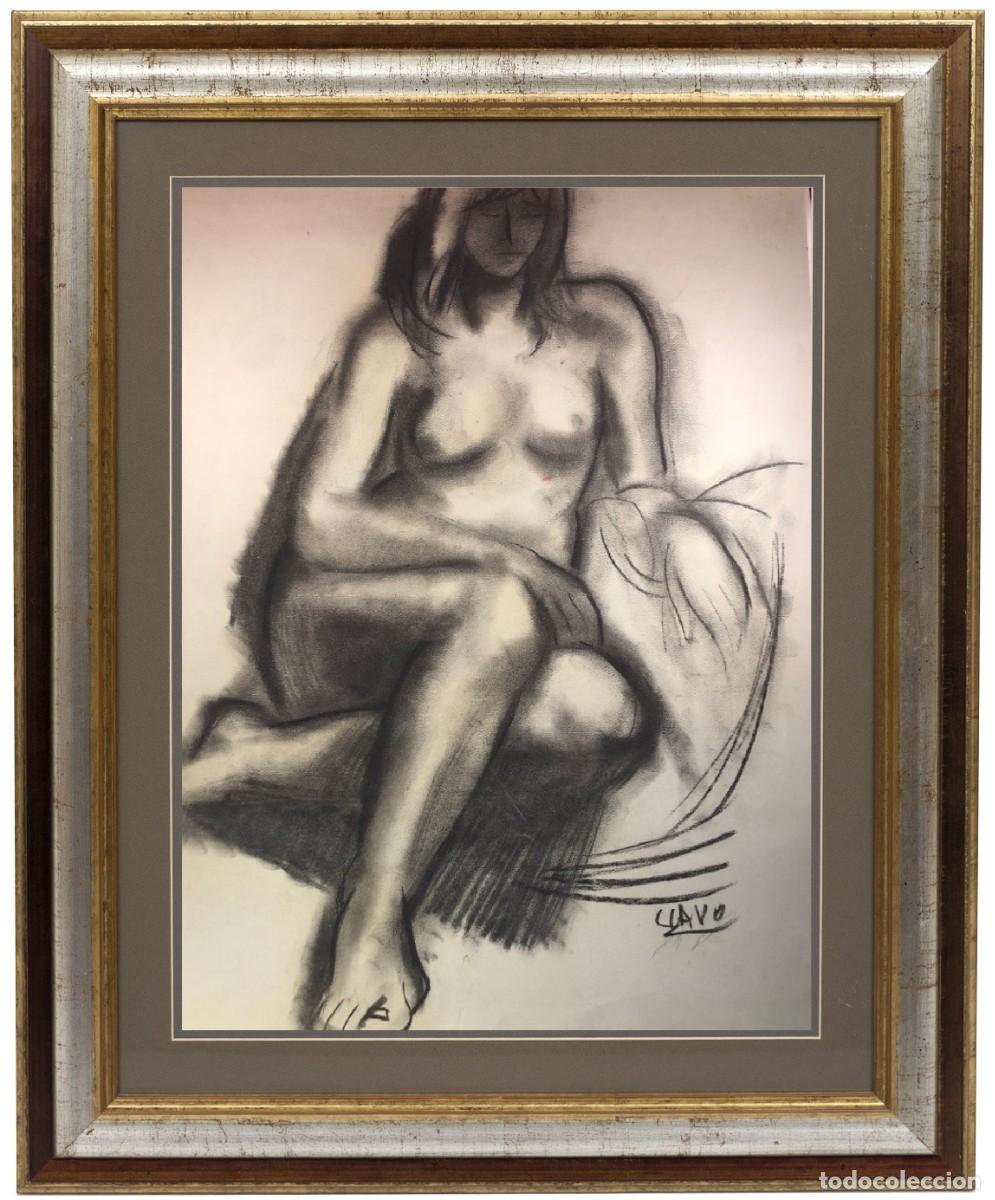 Arte: JAVIER CLAVO GIL (Madrid 1918 - 1994). Ceras/papel 65 x 50 cm. Firmado.