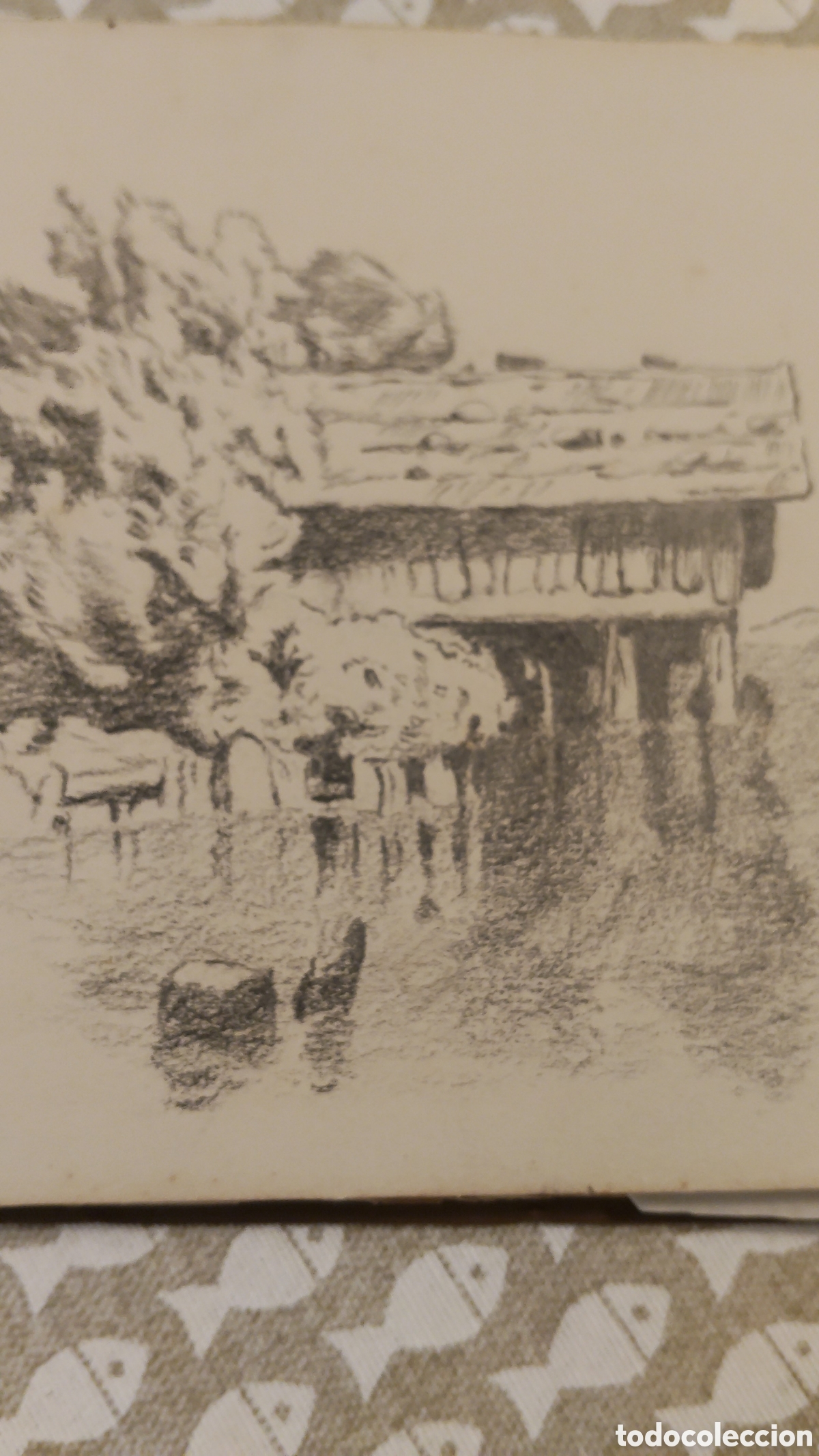 Arte: Dibujo sobre papel firmado