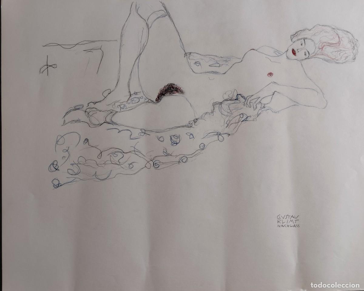 Arte: GUSTAV KLIMT - NACHLASS LEGADO -DIBUJO. EL ENVIO CERTIFICADO ESTA INCLUIDO.