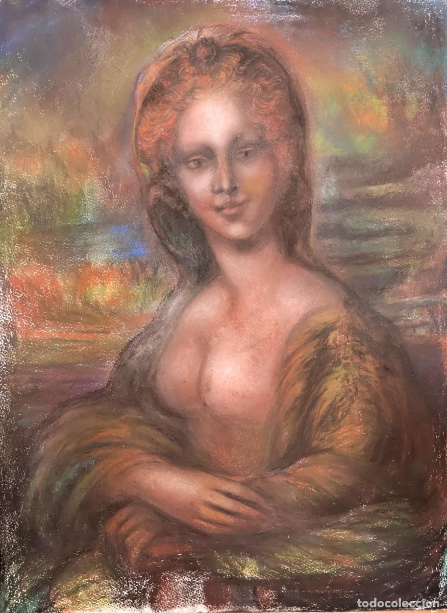 Art: ESCUELA ESPA&Ntilde;OLA DE MEDIADOS DEL SIGLO XX. DIBUJO A PASTEL. RETRATO FEMENINO