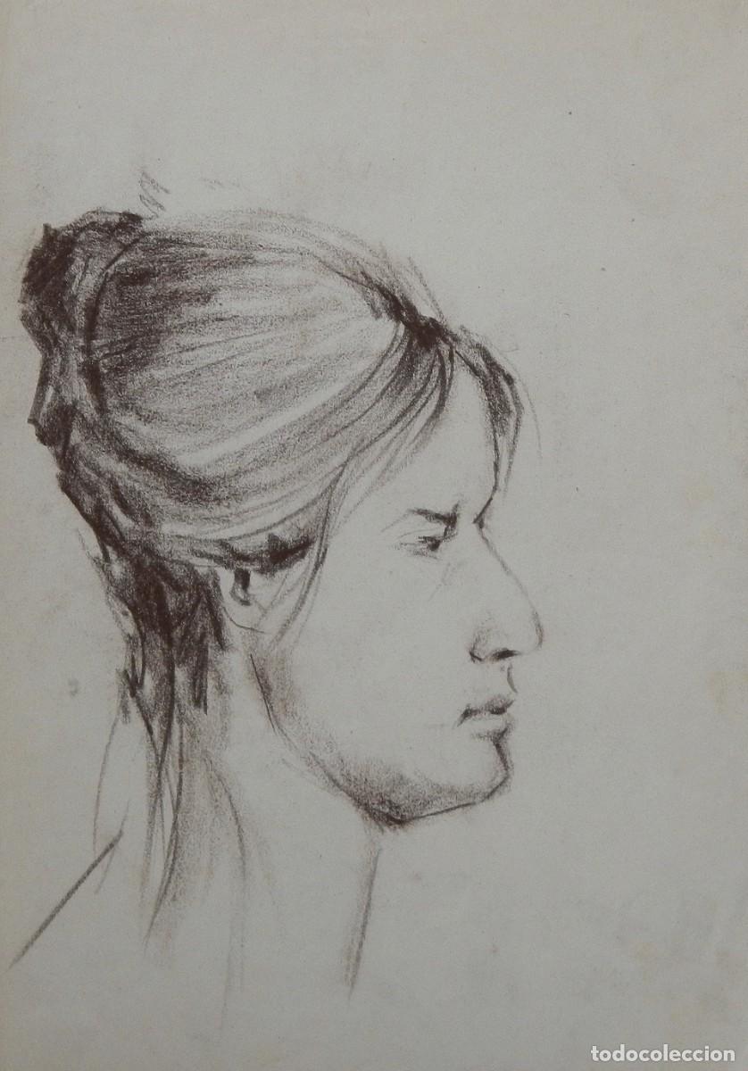 Arte: Manuel Vicente Mora. Carboncillo sobre papel. &rdquo;Retrato femenino&rdquo;. Sin firmar. 40x28 cm.