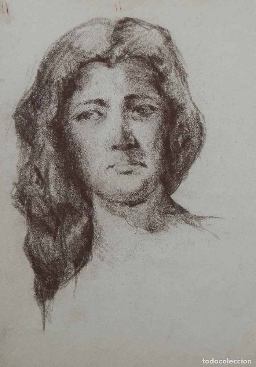 Arte: Manuel Vicente Mora. Carboncillo sobre papel. &rdquo;Retrato femenino&rdquo;. Sin firmar. 40x28 cm.