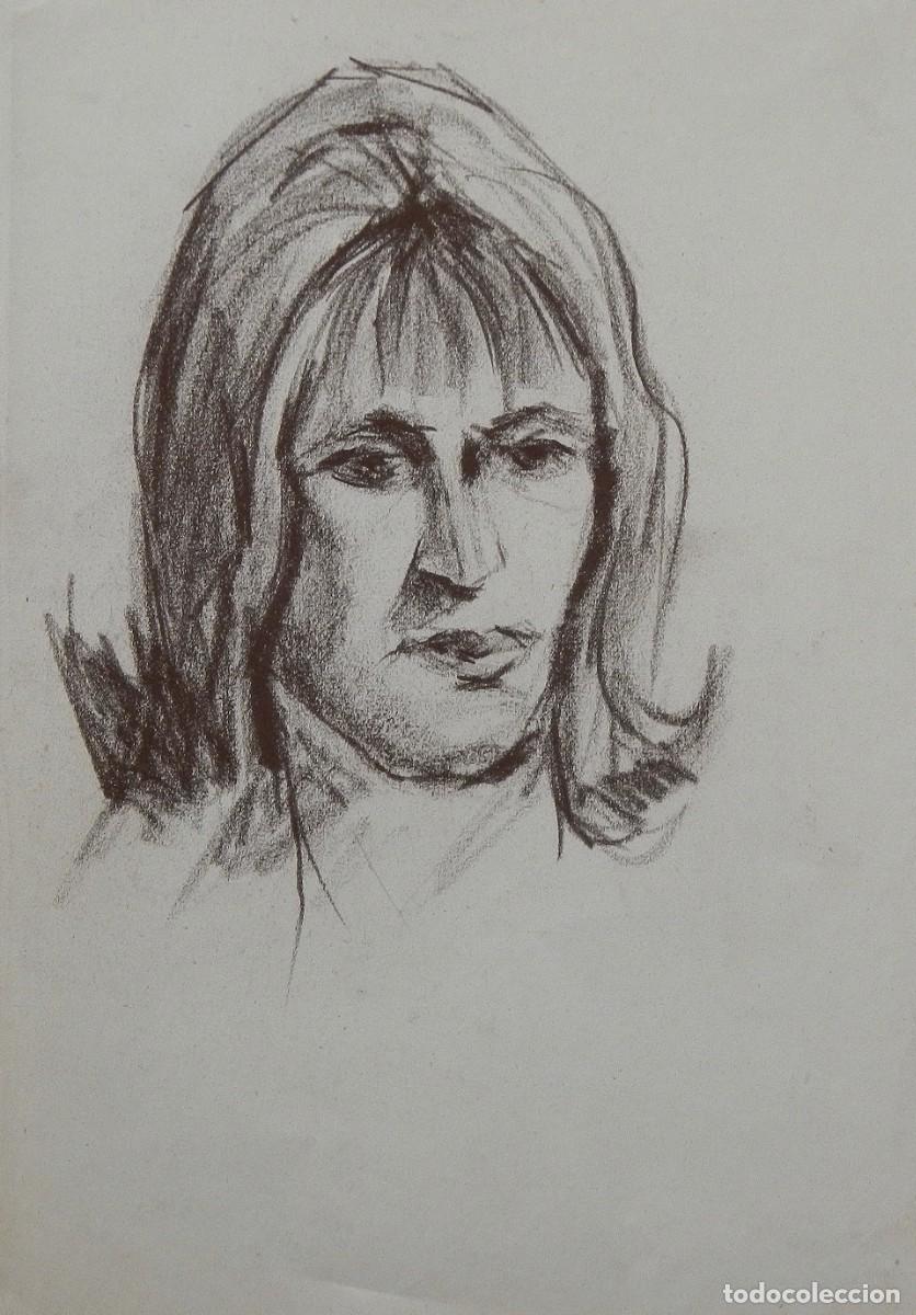 Arte: Manuel Vicente Mora. Carboncillo sobre papel. &rdquo;Retrato femenino&rdquo;. Sin firmar. 40x28 cm.