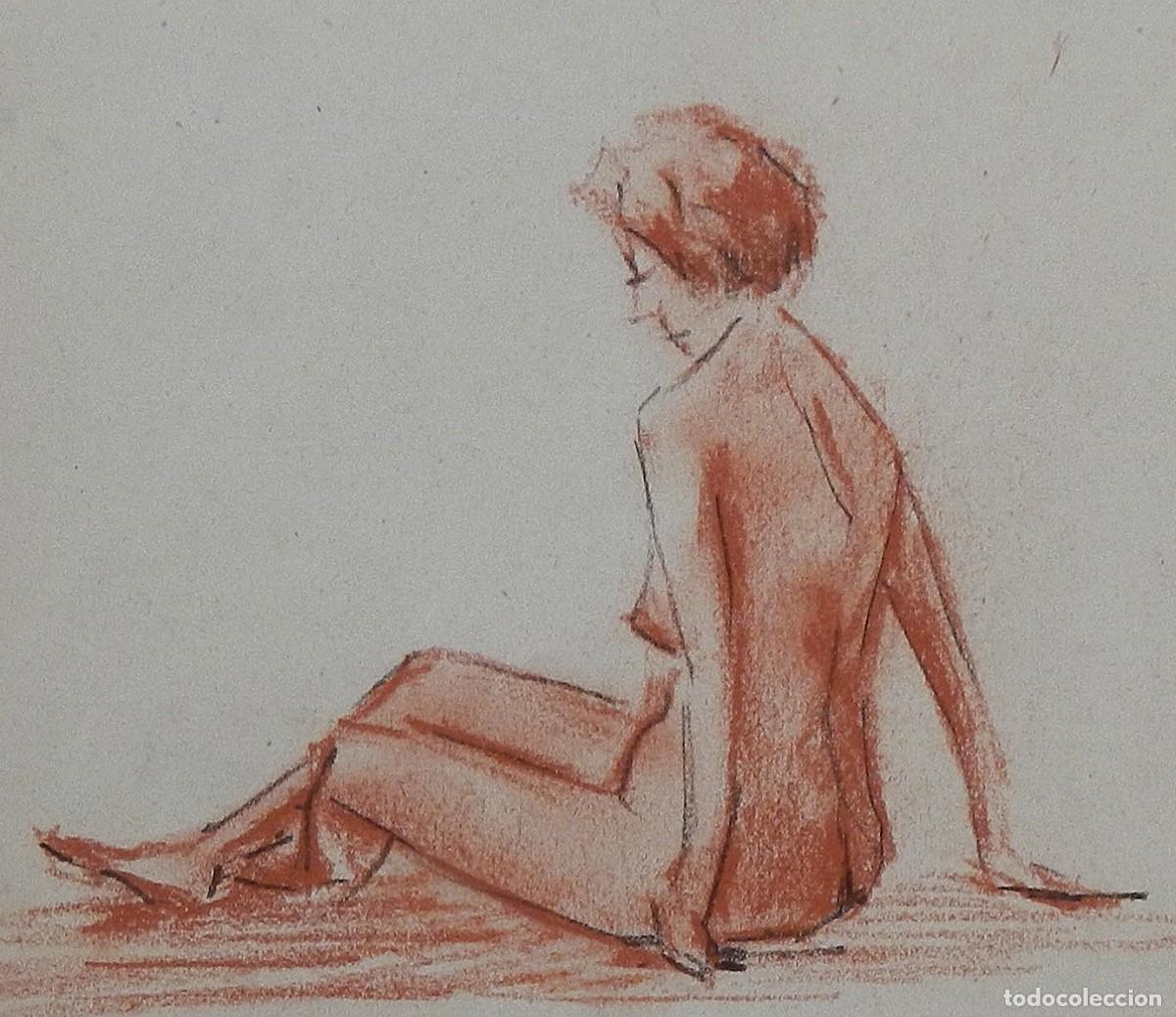 Arte: Manuel Vicente Mora. Carboncillo sobre papel. &rdquo;Desnudo femenino&rdquo;. Sin firmar. 40x28 cm.