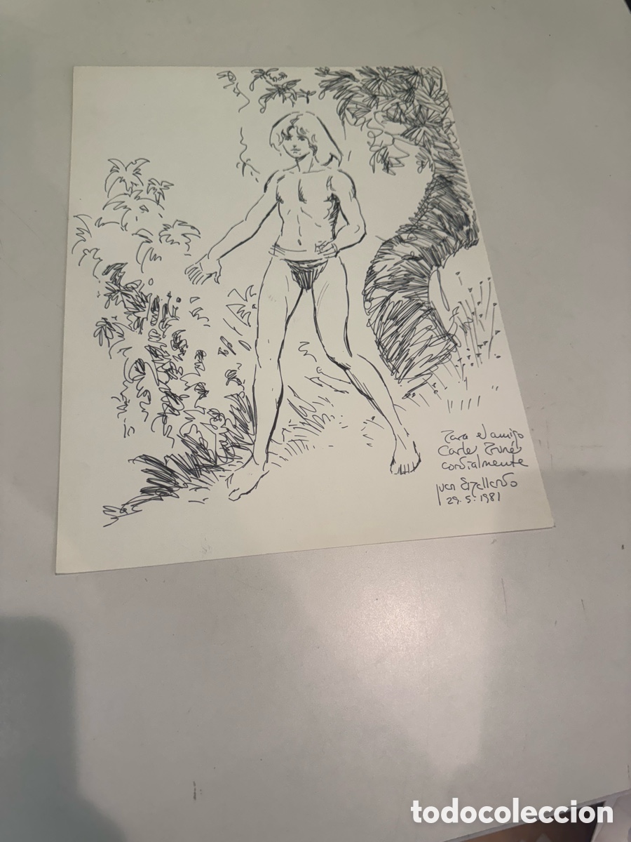 Arte: Dibujo original dedicado a Carles Prun&eacute;s