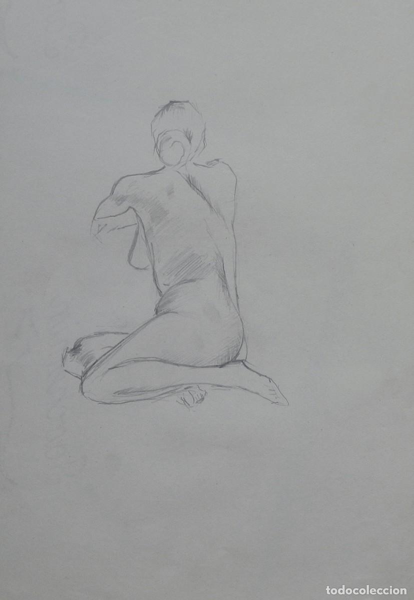 Arte: Manuel Vicente Mora. Carboncillo sobre papel. &rdquo;Desnudo femenino&rdquo;. Sin firmar. 31x22 cm.