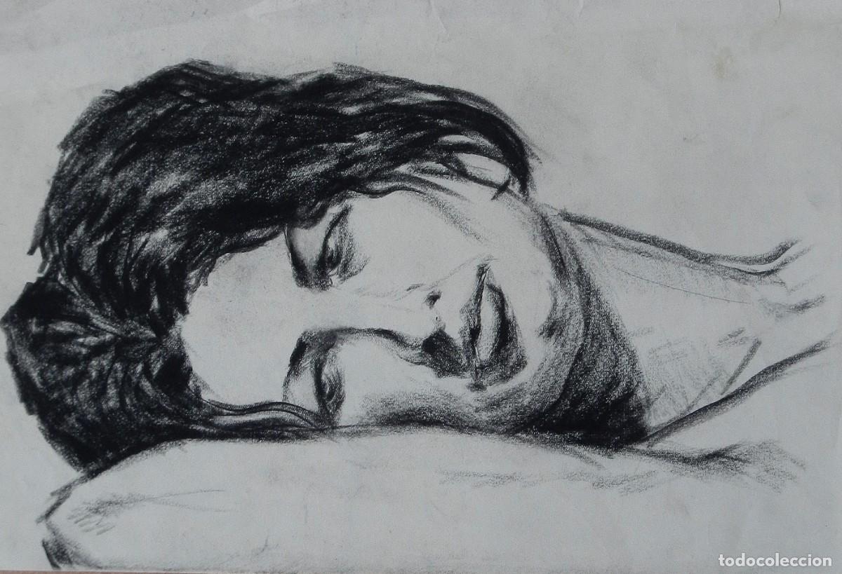 Arte: Manuel Vicente Mora. Carboncillo sobre papel. &rdquo;Retrato femenino&rdquo;. Sin firmar. 31x22 cm.
