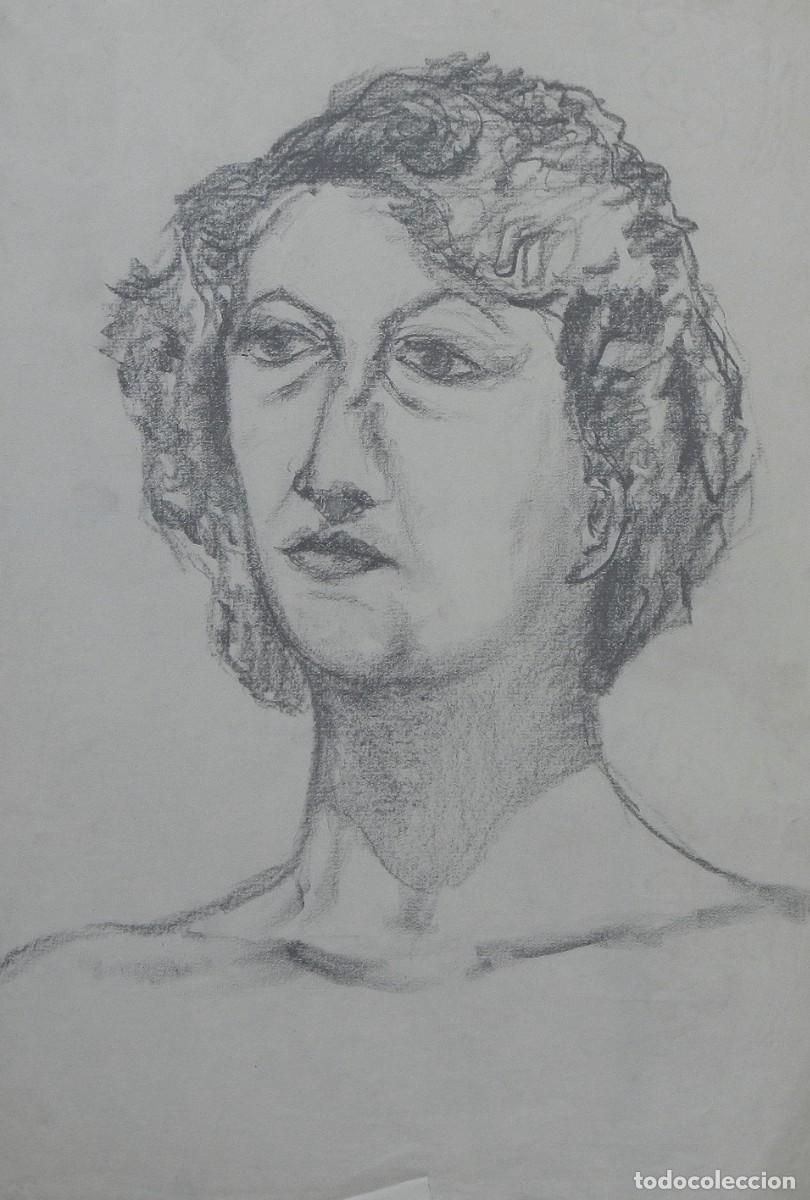 Arte: Manuel Vicente Mora. Carboncillo sobre papel. &rdquo;Retrato femenino&rdquo;. Sin firmar. 31x22 cm.