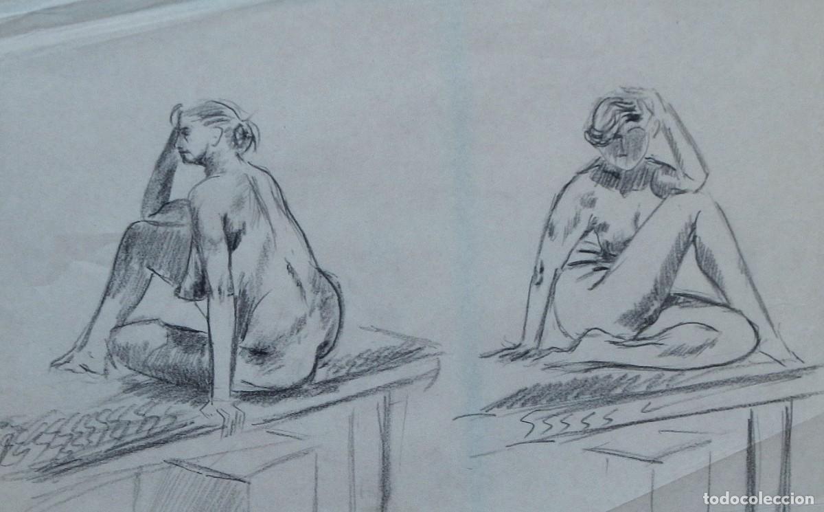 Art: Manuel Vicente Mora. Carboncillo sobre papel. &rdquo;Desnudo femenino&rdquo;. Sin firmar. 31x22 cm.