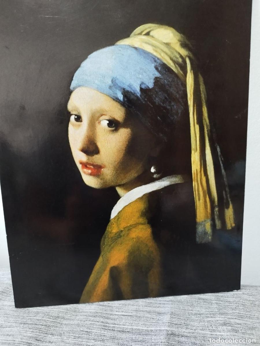 Arte: Cuadro reproducci&oacute;n &rdquo;La joven de la perla&rdquo; (Vermeer) en Cart&oacute;n Pluma - 27x34 cm