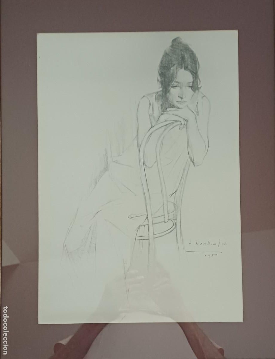 Arte: DIBUJO A L&Aacute;PIZ FIRMADO POR EL PINTOR MALAGUE&Ntilde;O F&Eacute;LIX REVELLO DE TORO ( A&Ntilde;O 1980 )
