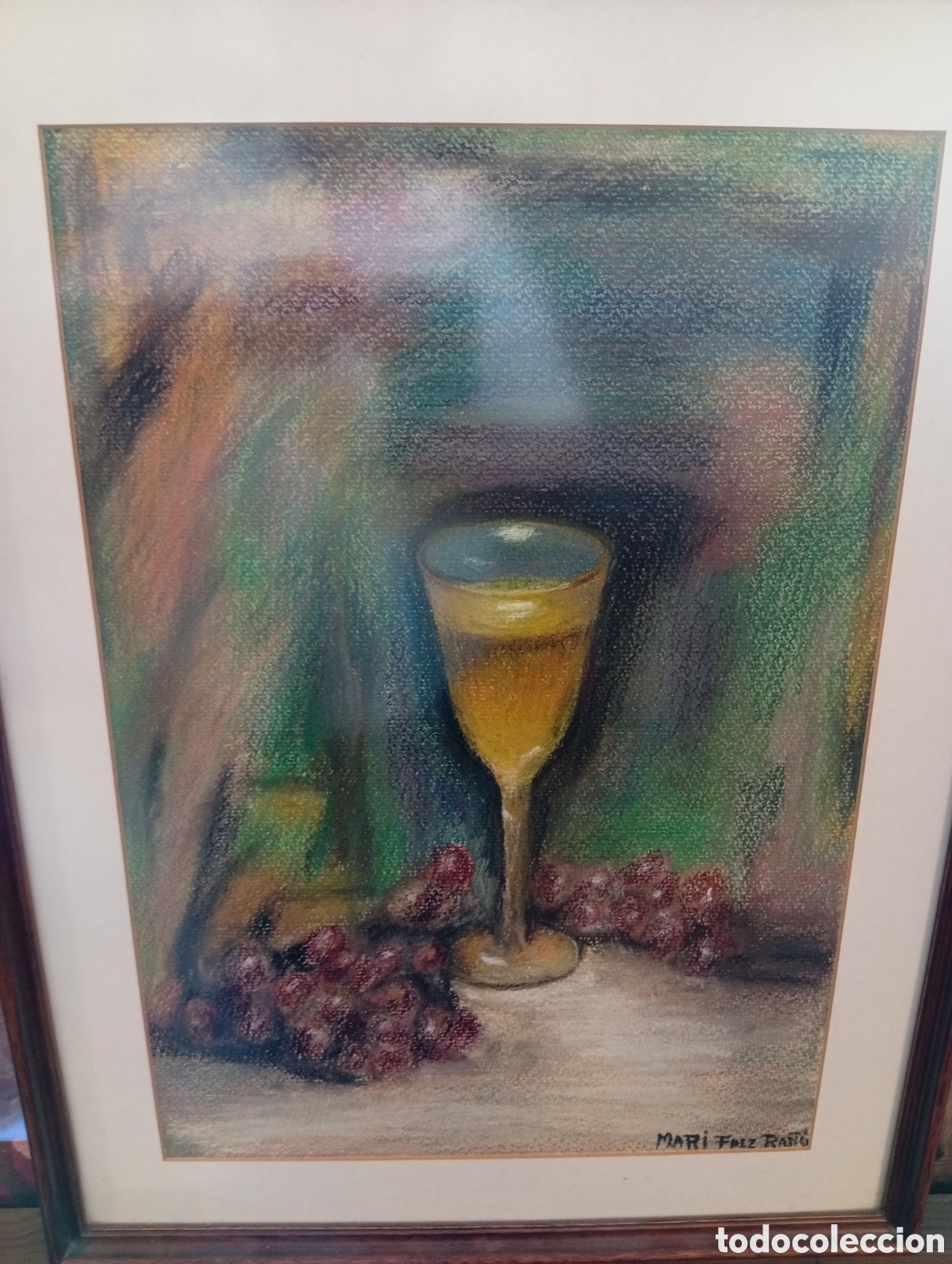 Arte: Pintura gallega t&eacute;cnica mixta ceras firmada Mari paz Ra&ntilde;o