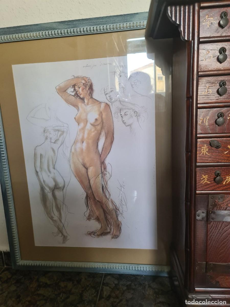 Arte: Artur Aldom&agrave; Puig. Dibujo de desnudo a l&aacute;piz y pastel, 2003