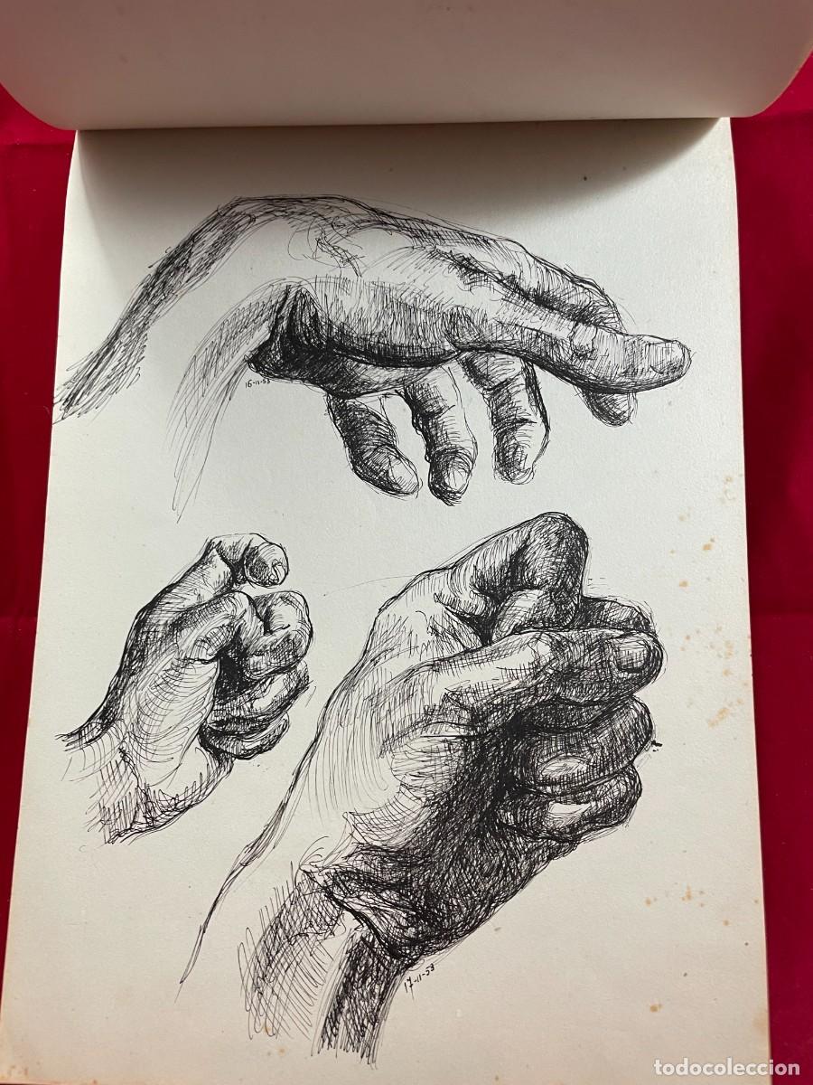 Arte: JES&Uacute;S UNQUERA RUIZ &ndash; CUADERNO ORIGINAL DE 26 DIBUJOS ACAD&Eacute;MICOS, 1953