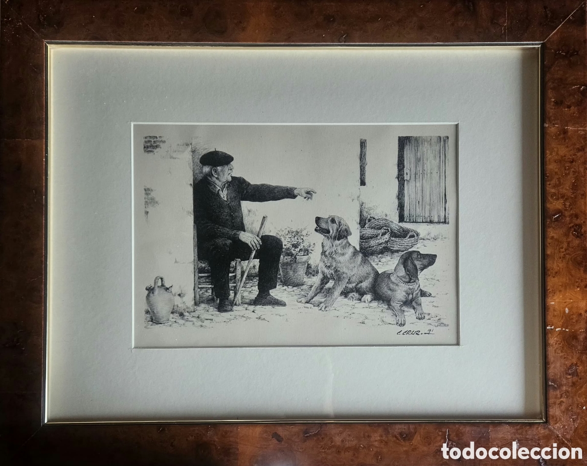 Arte: Carlos Cruz Gonz&aacute;lez, M&aacute;laga ( 1930 --2018) Precioso dibujo .