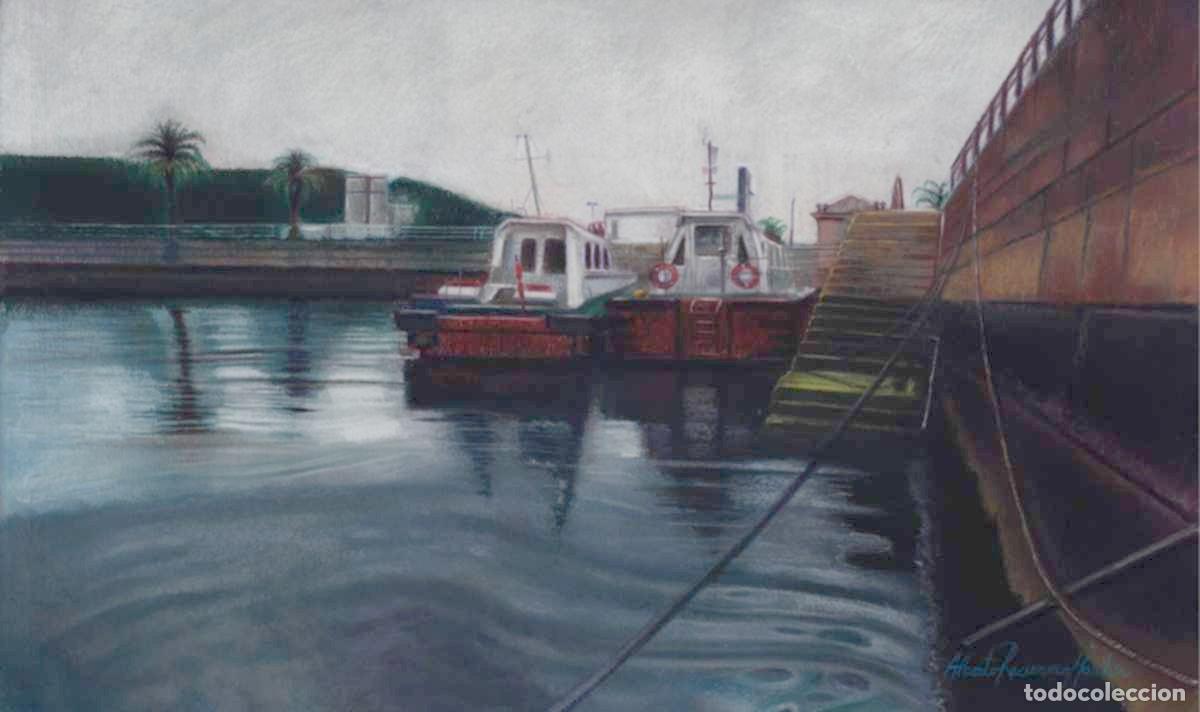 Arte: Pastel original de tema marinero